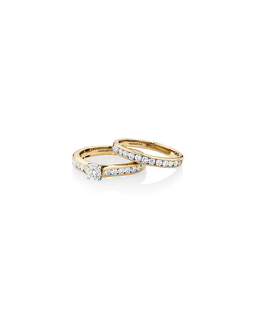 Bridal Set with 1.00 Carat TW of Diamonds in 14kt Yellow & White Gold Bridal Set with 1.00 Carat TW of Diamonds in 14kt Yellow & White Gold