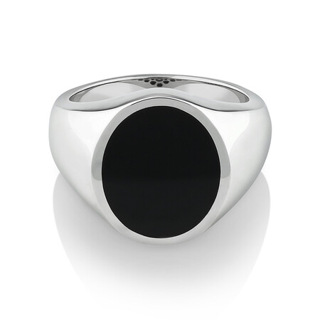 Ring with Onyx in Sterling Silver Ring with Onyx in Sterling Silver
