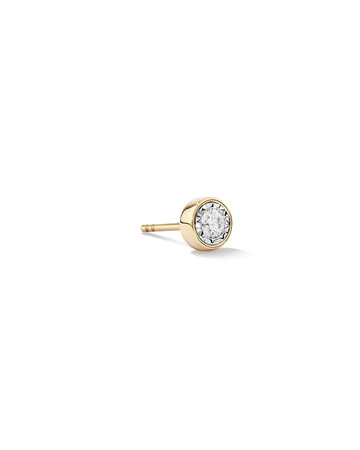 Men's Stud Earring with 0.10 Carat TW of Diamonds In 10kt Yellow Gold Men's Stud Earring with 0.10 Carat TW of Diamonds In 10kt Yellow Gold