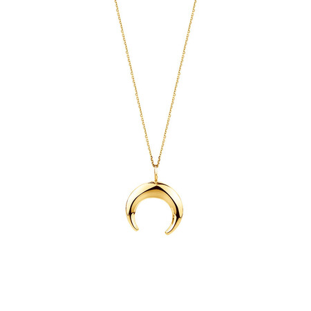 Crescent Pendant In 10ct Yellow Gold Crescent Pendant In 10ct Yellow Gold
