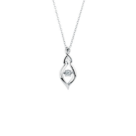 Everlight Pendant with a Diamond in Sterling Silver Everlight Pendant with a Diamond in Sterling Silver