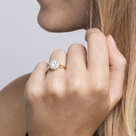 Southern Star Engagement Ring with 1.08 Carat TW of Diamonds in 14ct Yellow & White Gold Southern Star Engagement Ring with 1.08 Carat TW of Diamonds in 14ct Yellow & White Gold
