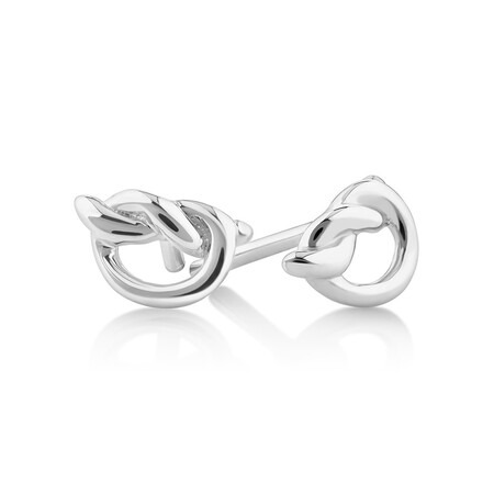 Knot Stud Earrings in Sterling Silver Knot Stud Earrings in Sterling Silver