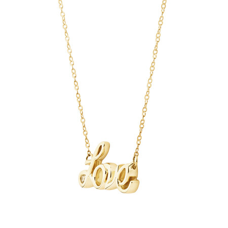 Love Necklace in 10kt Yellow Gold Love Necklace in 10kt Yellow Gold
