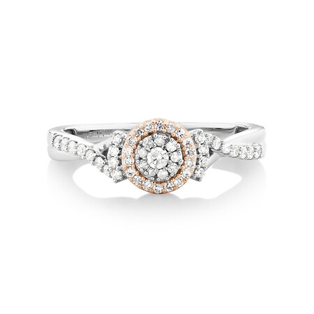 Promise Ring with 1/4 Carat TW of Diamonds in 10kt White & Rose Gold Promise Ring with 1/4 Carat TW of Diamonds in 10kt White & Rose Gold