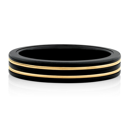 Ring in Black Titanium & 10ct Yellow Gold Ring in Black Titanium & 10ct Yellow Gold