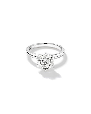 Certified Solitaire Engagement Ring with A 2 Carat TW Diamond in 18ct White Gold Certified Solitaire Engagement Ring with A 2 Carat TW Diamond in 18ct White Gold