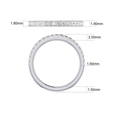 Wedding Band with 0.34 Carat TW of Diamonds in 14kt White Gold Wedding Band with 0.34 Carat TW of Diamonds in 14kt White Gold