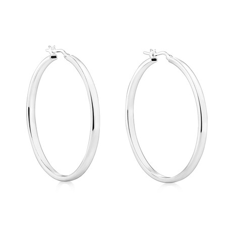 43mm Hoop Earrings in Sterling Silver 43mm Hoop Earrings in Sterling Silver