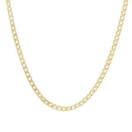 55cm (22") Hollow Curb Chain in 10kt Yellow Gold 55cm (22") Hollow Curb Chain in 10kt Yellow Gold