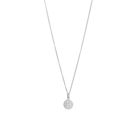 Pisces Zodiac Pendant in Sterling Silver Pisces Zodiac Pendant in Sterling Silver