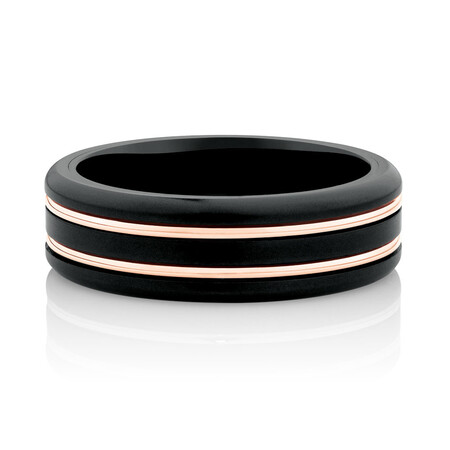 Ring in Black Titanium & 10ct Rose Gold Ring in Black Titanium & 10ct Rose Gold