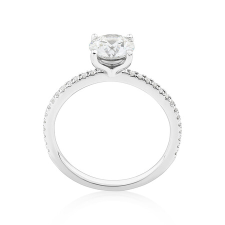 Laboratory-Created 1.14 Carat TW of Diamond Ring In 14ct White Gold Laboratory-Created 1.14 Carat TW of Diamond Ring In 14ct White Gold
