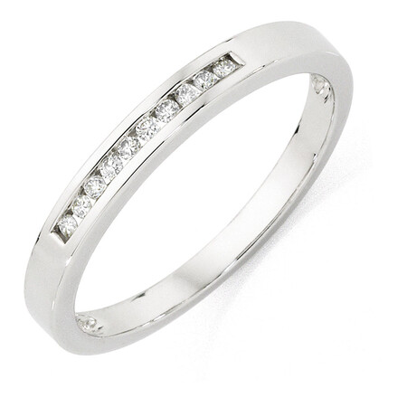 Wedding Band with Diamonds in 10ct White Gold Wedding Band with Diamonds in 10ct White Gold