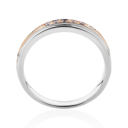 Ring with Diamonds in 10kt White & Rose Gold Ring with Diamonds in 10kt White & Rose Gold