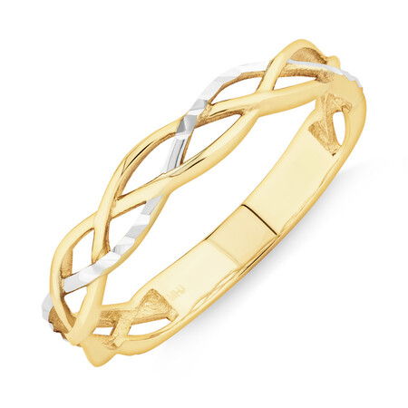 Crossover Ring in 10kt Yellow & White Gold Crossover Ring in 10kt Yellow & White Gold