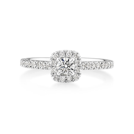 Engagement Ring with 1/2 Carat TW of Diamonds in 14ct White Gold Engagement Ring with 1/2 Carat TW of Diamonds in 14ct White Gold