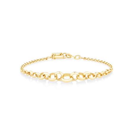 19cm (7.5") Graduated Belcher Bracelet in 10kt Yellow Gold 19cm (7.5") Graduated Belcher Bracelet in 10kt Yellow Gold