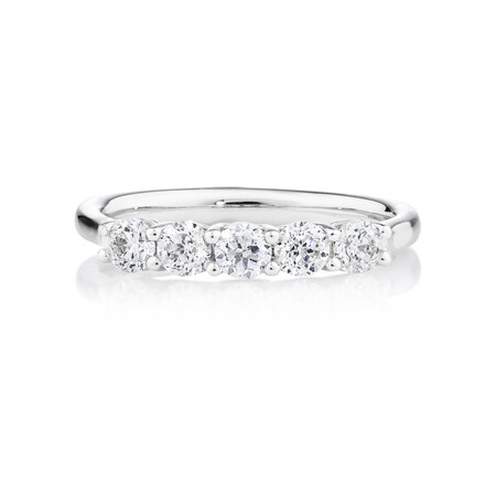 Southern Star 5 Stone Engagement Ring with 0.75 Carat TW of Diamonds in 14ct White Gold Southern Star 5 Stone Engagement Ring with 0.75 Carat TW of Diamonds in 14ct White Gold