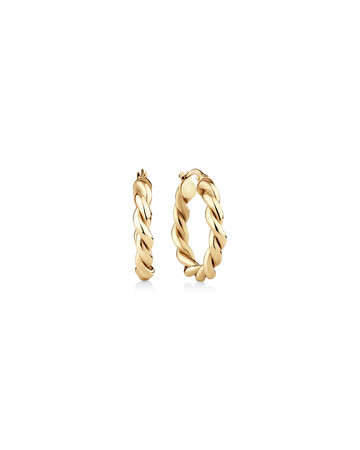 15mm Braid Twist Hoop in 10kt Yellow Gold 15mm Braid Twist Hoop in 10kt Yellow Gold