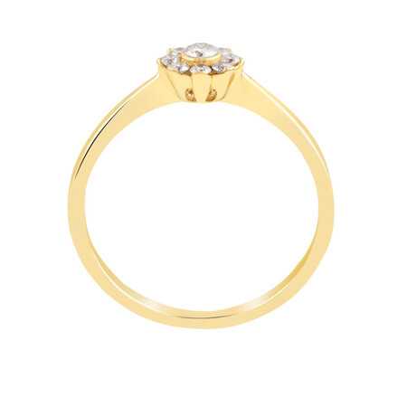 Promise Ring with 0.20 Carat TW of Diamonds in 10ct Yellow Gold Promise Ring with 0.20 Carat TW of Diamonds in 10ct Yellow Gold
