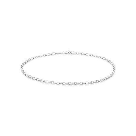 26cm (10.5") Belcher Anklet in Sterling Silver 26cm (10.5") Belcher Anklet in Sterling Silver