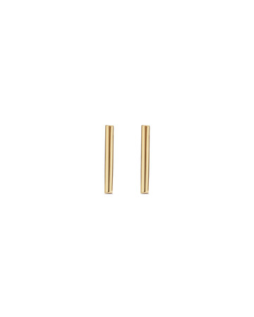 8mm Narrow Bar Stud Earrings in 10kt Yellow Gold 8mm Narrow Bar Stud Earrings in 10kt Yellow Gold
