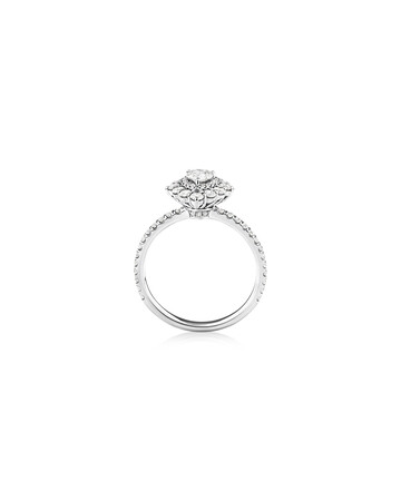 Sir Michael Hill Designer Vintage Floral Engagement Ring with 0.92 Carat TW of Diamonds in 18ct White Gold Sir Michael Hill Designer Vintage Floral Engagement Ring with 0.92 Carat TW of Diamonds in 18ct White Gold