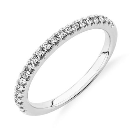 Wedding Band with 0.21 Carat TW of Diamonds in 18ct White Gold Wedding Band with 0.21 Carat TW of Diamonds in 18ct White Gold