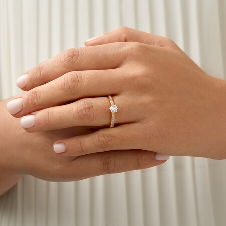 Ring with 0.48 Carat TW of Diamonds in 14kt Yellow & White Gold Ring with 0.48 Carat TW of Diamonds in 14kt Yellow & White Gold