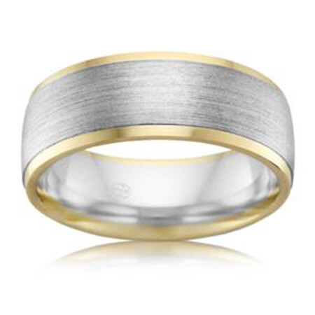 6mm Men's Wedding Band in 10kt Yellow & White Gold 6mm Men's Wedding Band in 10kt Yellow & White Gold