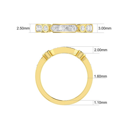 Ring with 0.34 Carat TW of Diamonds in 10ct Yellow Gold Ring with 0.34 Carat TW of Diamonds in 10ct Yellow Gold