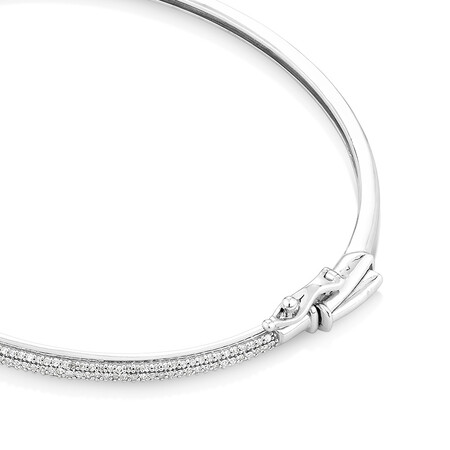 Pave Bangle with 0.50 Carat TW of Diamonds in 10kt White Gold Pave Bangle with 0.50 Carat TW of Diamonds in 10kt White Gold