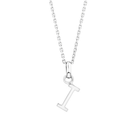 "I" Initial Pendant in Sterling Silver "I" Initial Pendant in Sterling Silver