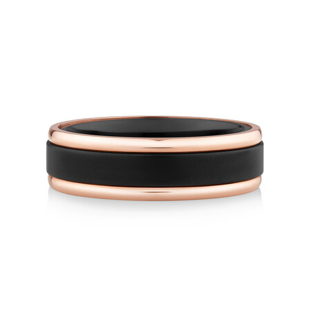Ring in Black Titanium & 10ct Rose Gold Ring in Black Titanium & 10ct Rose Gold