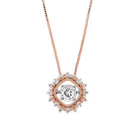 Everlight Fancy Pendant with 0.33 Carat TW of Diamonds in 10kt Rose & White Gold Everlight Fancy Pendant with 0.33 Carat TW of Diamonds in 10kt Rose & White Gold