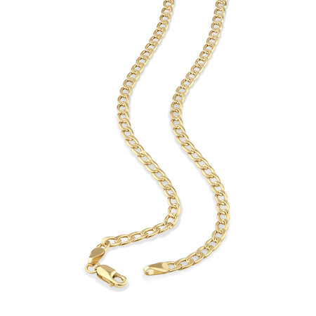 55cm (22") Hollow Curb Chain in 10kt Yellow Gold 55cm (22") Hollow Curb Chain in 10kt Yellow Gold