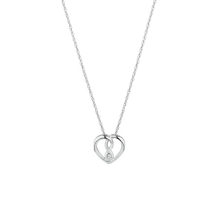 Mini Infinitas Pendant with Diamonds in Sterling Silver Mini Infinitas Pendant with Diamonds in Sterling Silver