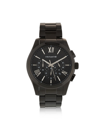 Men's Chronograph Watch in Black Tone Stainless Steel Men's Chronograph Watch in Black Tone Stainless Steel