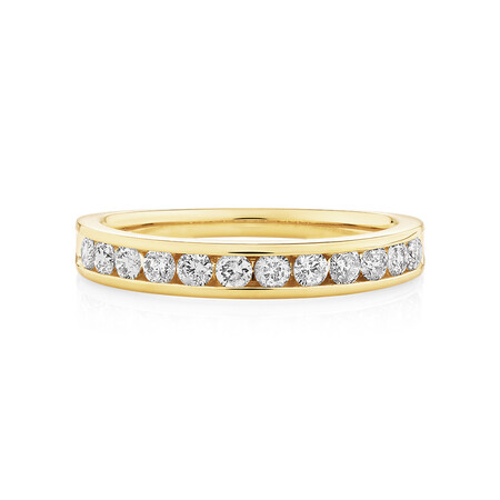 Wedding Band with 1/2 Carat TW of Diamonds in 14kt Yellow Gold Wedding Band with 1/2 Carat TW of Diamonds in 14kt Yellow Gold