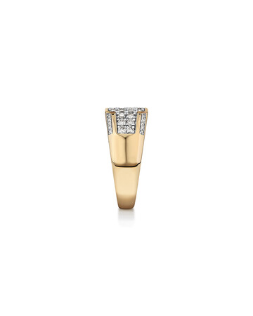 Men's Ring with 1 Carat TW of Diamonds in 10ct White & Yellow Gold Men's Ring with 1 Carat TW of Diamonds in 10ct White & Yellow Gold