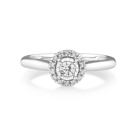 Engagement Ring with 1/4 Carat TW of Diamonds in 10ct White Gold Engagement Ring with 1/4 Carat TW of Diamonds in 10ct White Gold