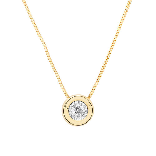 Pendant with a Diamond in 10kt Yellow Gold