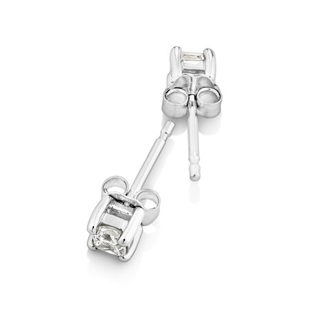 Stud Earrings with 1/4 Carat TW of Diamonds in 10kt White Gold Stud Earrings with 1/4 Carat TW of Diamonds in 10kt White Gold