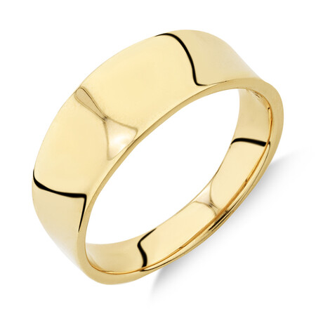 Concave Ring in 10ct Yellow Gold Concave Ring in 10ct Yellow Gold