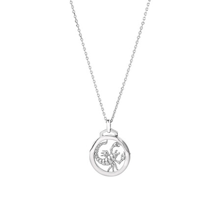 Scorpio Zodiac Pendant in Sterling Silver Scorpio Zodiac Pendant in Sterling Silver