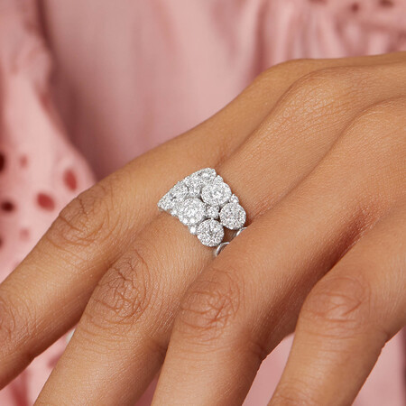 Bubble Ring with 2 Carat TW of Diamonds in 14kt White Gold Bubble Ring with 2 Carat TW of Diamonds in 14kt White Gold