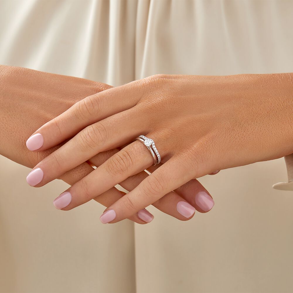 Evermore Solitaire Engagement Ring with a 0.34 Carat TW Diamond in 14ct White Gold