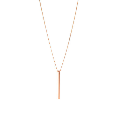 Vertical Bar Necklace in 10kt Rose Gold