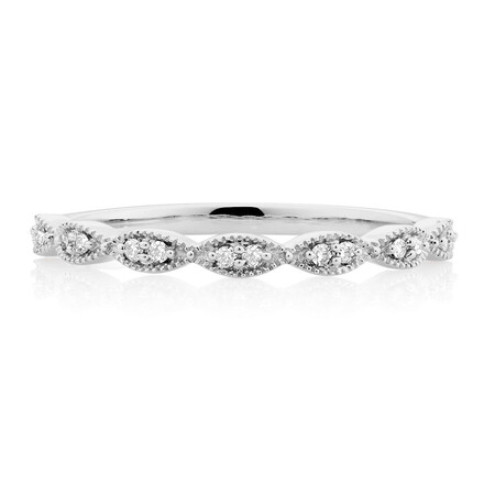 Wedding Band with Diamonds in 10kt White Gold Wedding Band with Diamonds in 10kt White Gold